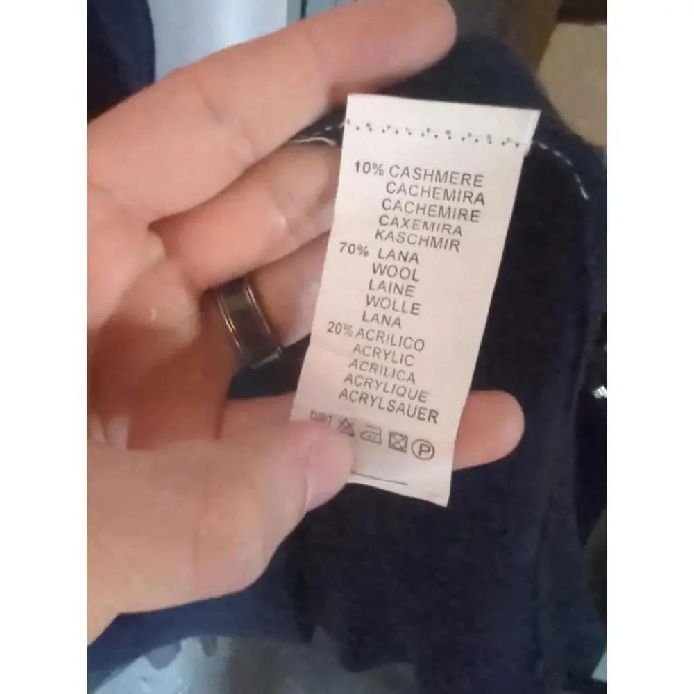 Vintage New Sensation Men's XL Full Zip Cashmere Blend Sweater - Picture 6 of 6